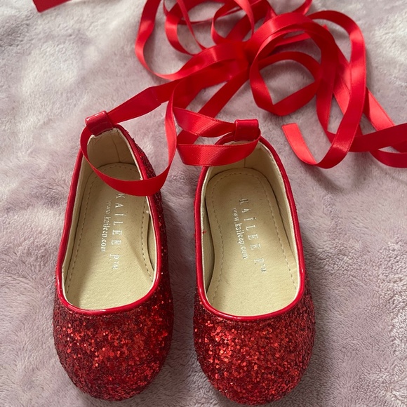 Marais Sky Glitter Ballet Flats Size 4 - Picture 1 of 3